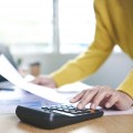 business woman working finance accounting analyze financi