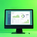 freepik a desktop computer with a financial management das 94495